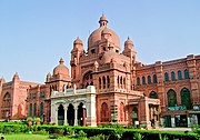 The present building of the Lahore Museum was designed by Sir Ganga Ram and completed in 1894