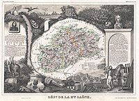 Ancienne carte de la Haute-Saône