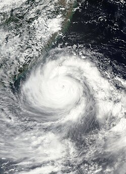 9月3日的颱風海葵，風眼清晰可見。