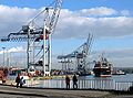 Container cranes in Le Havre, France