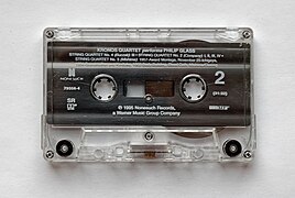 Prerecorded cassette (Kronos performs Glass) with Dolby SR and Digalog markings 01.jpg