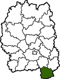 Ружынскі раён на мапе