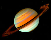 Saturno em cores falsas