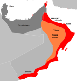 Маскат і Оман: історичні кордони на карті