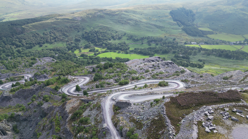 File:Aerial image of Penrhyn Quarry, Carnedd y Filiast and surrounding Eryri National Park 26.png