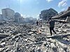 Utbombede ruiner på Gaza fra oktober 2023