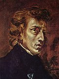 Eugène Delacroix, Portret Frédérica Chopina, 1838.