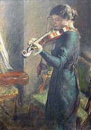 「ヴァイオリンを弾く娘」(1914)