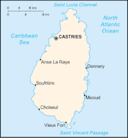 Saint Lucia - Mappa
