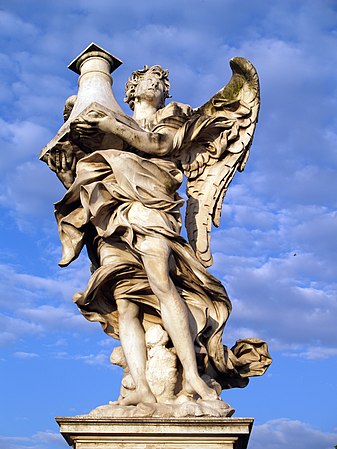 "Angel with the Column" by Antonio Raggi on the Bridge of Angels, Rome