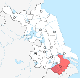 Kaart van Suzhōu Shì