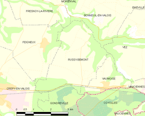 Poziția localității Russy-Bémont