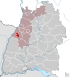 Lage der Stadt Baden-Baden in Baden-Württemberg