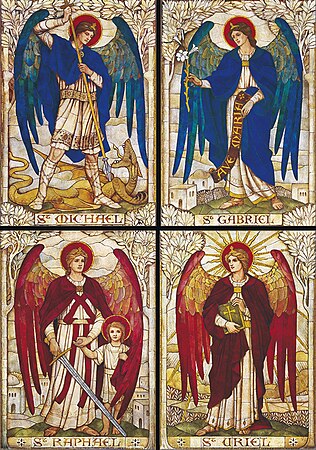 Mosaic of the four archangels, St John's Church, Warminster