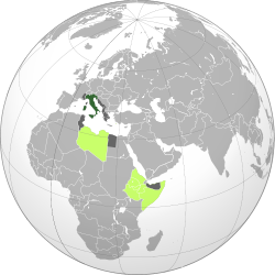   Vương quốc Ý   Thuộc địa của Ý   Lãnh thổ chiếm đóng trong Thế chiến II