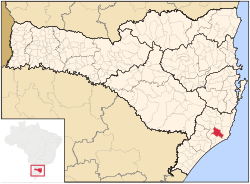Localização de Tubarão em Santa Catarina