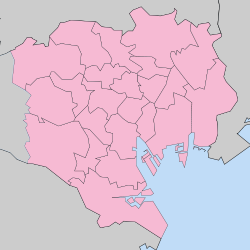 日本橋人形町の位置（東京23区内）