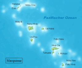 Kaart van Marquesaseilanden