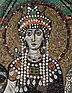 Théodora, détail de la mosaïque de San Vitale de Ravenne.