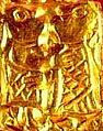 An example of the small gold pieces of foil that may depict Gerðr and Freyr