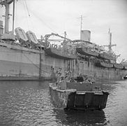 Skip for amfibisk landingsoperasjon, HMS «Rocksand», deltok ved Omaha, her ved Nikobarene i det indiske hav
