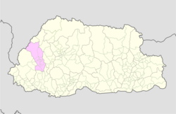 Bản đồ của huyện Paro trong Bhutan