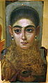 Ägyptisches Mumienporträt aus dem zweiten Jahrhundert nach Chr. (heute im Louvre)