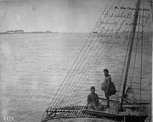 Sailing Canoe and Crew, Jaliut Lagoon, Marshall Islands (1899-1900).jpg