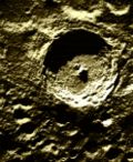 Nedslagskrateret Tycho på månen. Foto: NASA
