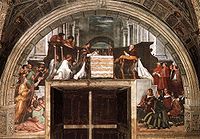 The Mass at Bolsena, 1514, Stanza di Eliodoro