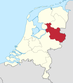 ที่ตั้งของจังหวัดโอเฟอไรส์เซิลในประเทศเนเธอร์แลนด์