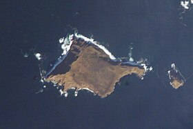 Снимок острова Хвостова из космоса