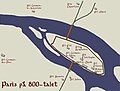 9世紀のシテ島の地図