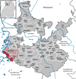 Kaart van Altlußheim