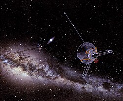 'n Kunstenaarsvoorstelling van Pioneer 11