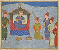Batuhans tronī (Rašida-al-Dina miniatūra, ap 1300)