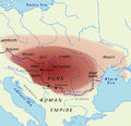 Image 22Germanic and other tribes within the Hun-dominated areas, around 450 AD (from History of Slovakia)