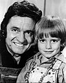 with his son, John Carter Cash, in 1975