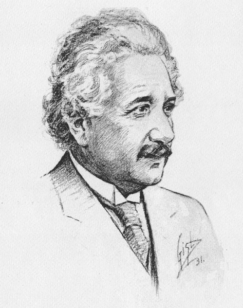 File:Albert Einstein sketch 1931.png