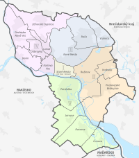 Bratislavas territoriale inddelinger
