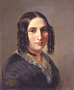 Fanny Hensel portréja, Moritz Daniel Oppenheim olajfestménye 1842-ből