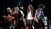 The band Hollywood Vampires live at the Wembley Arena in London, England (20 June 2018)