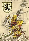 Carte administrative de l'Écosse en 1843