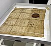 Urkunde Heinrichs II., ältestes Objekt im Stadtarchiv Aachen