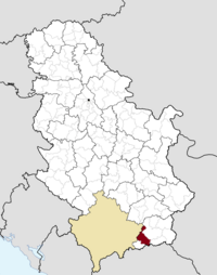 Местоположба на картата на Србија