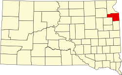 Vị trí quận Grant trong tiểu bang Nam Dakota ở Hoa Kỷ