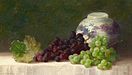 „Stillleben mit Weintrauben und Porzellanvase“ von Max Streckenbach