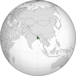 Bangladeş haritadaki konumu