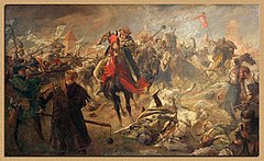 Tranh màu dầu "Trận Chojnice 1454" của Fritz Grotemeyer khoảng thập niên 1900