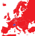 Repubbliche (in blu) in Europa nel 1815